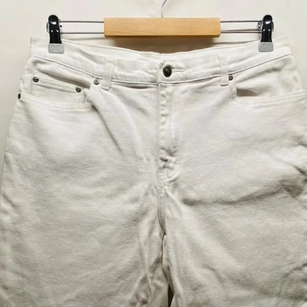 Style & Co‎ Jeans Women’s 12 Short White Straight Leg Mid Rise Denim Jean GUC